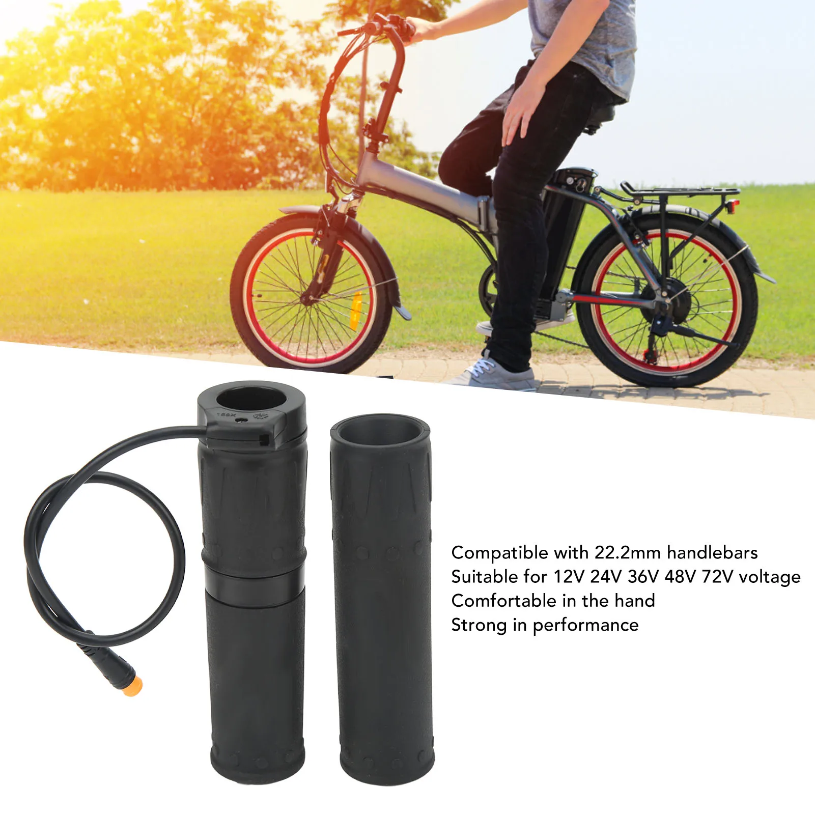 전기 자전거 스로틀 그립 고무 분리형 반회전 방수 조인트 자전거 트위스트 스로틀 수리용