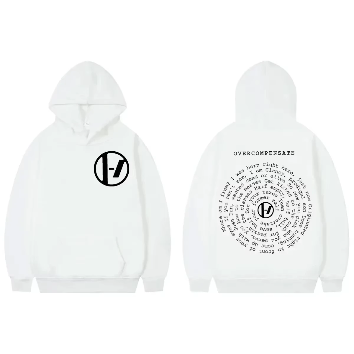 Twenty One Pilots Double Sided Print Hoodie Fashion Casual Oversized Pullovers Men Women Casual Long Sleeve Fleece Sweatshirts