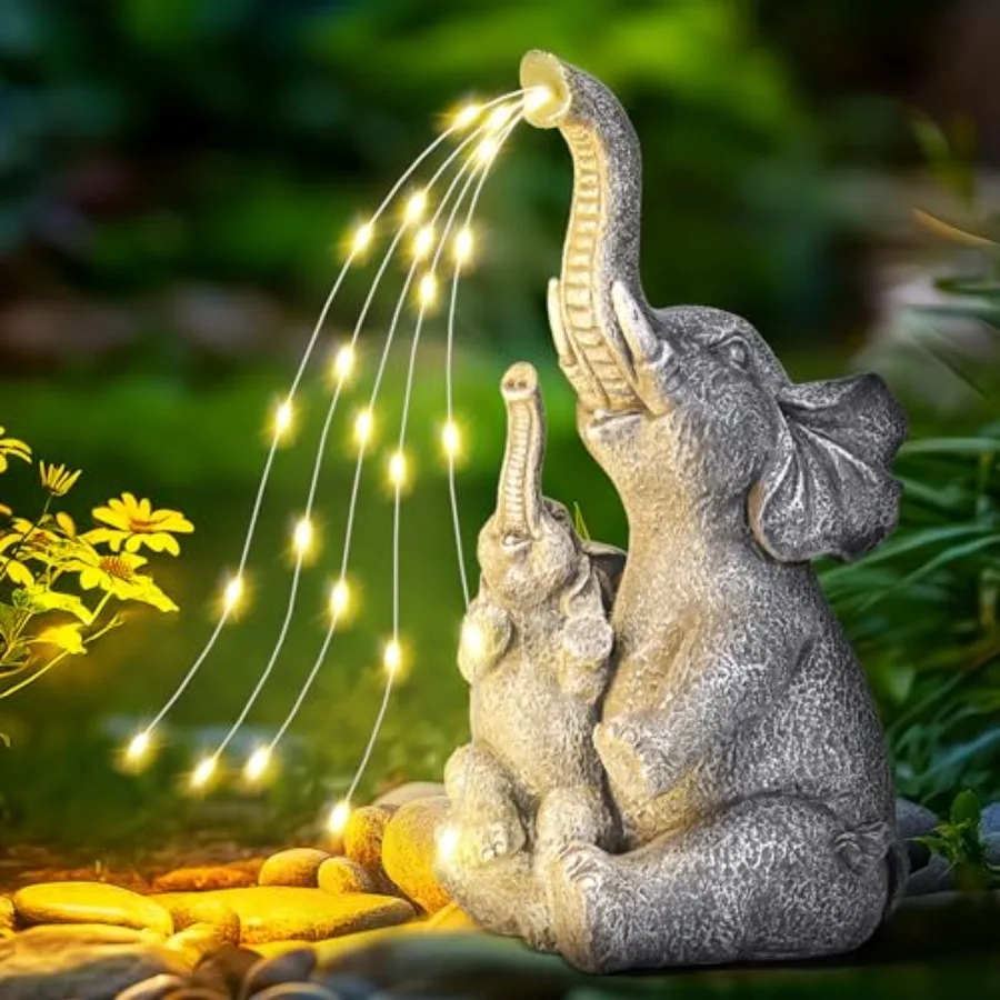 Solar Garden Outdoor Statues for Women, Mom, Grandma. Figurine Housewarming and Birthday Gifts Outdoor Statue Light Decor Ornam