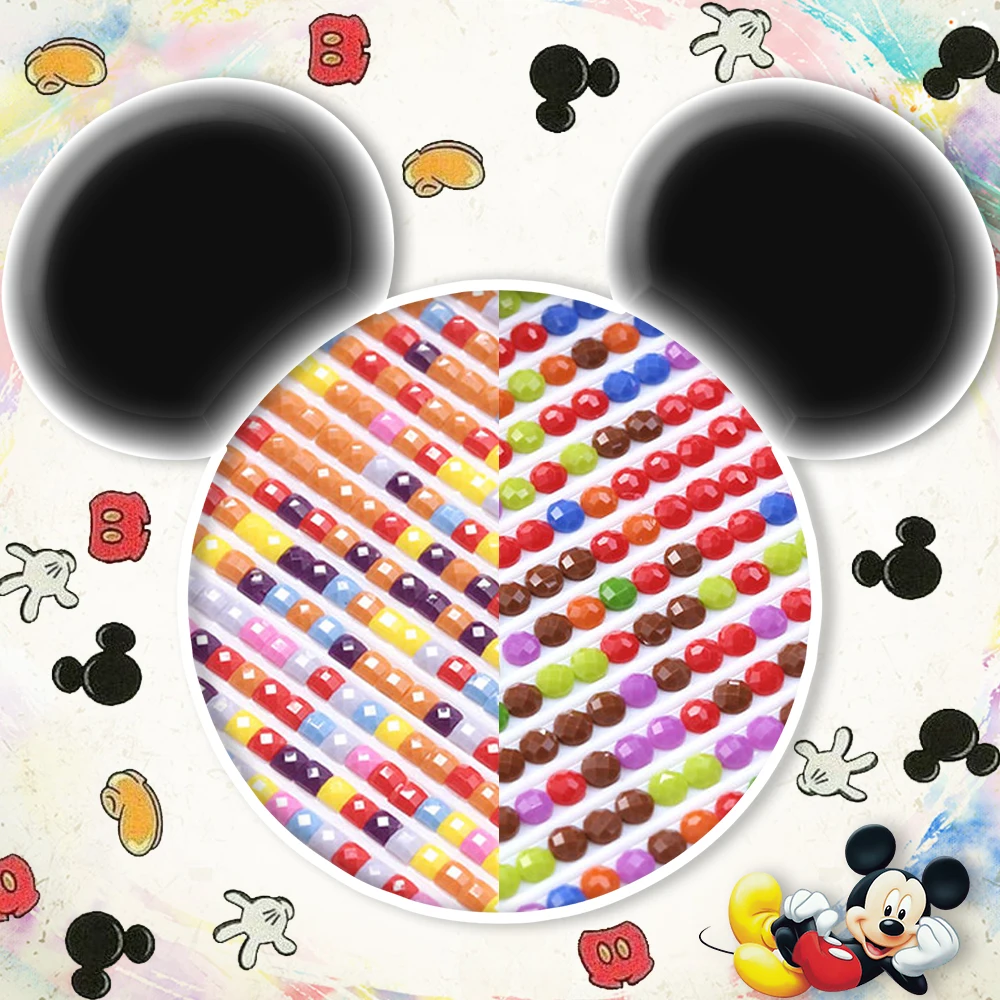 Disney New DIY diamentowy obraz głupkowaty zestaw do rękodzieła mozaika myszka Mickey krzyż ścieg haft plutonie dekoracja pokoju dziecięcego