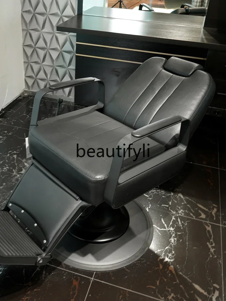 

ss D Barber shop chair, hair salon special retro retro shave, oil head perm, dye and cut hair chair