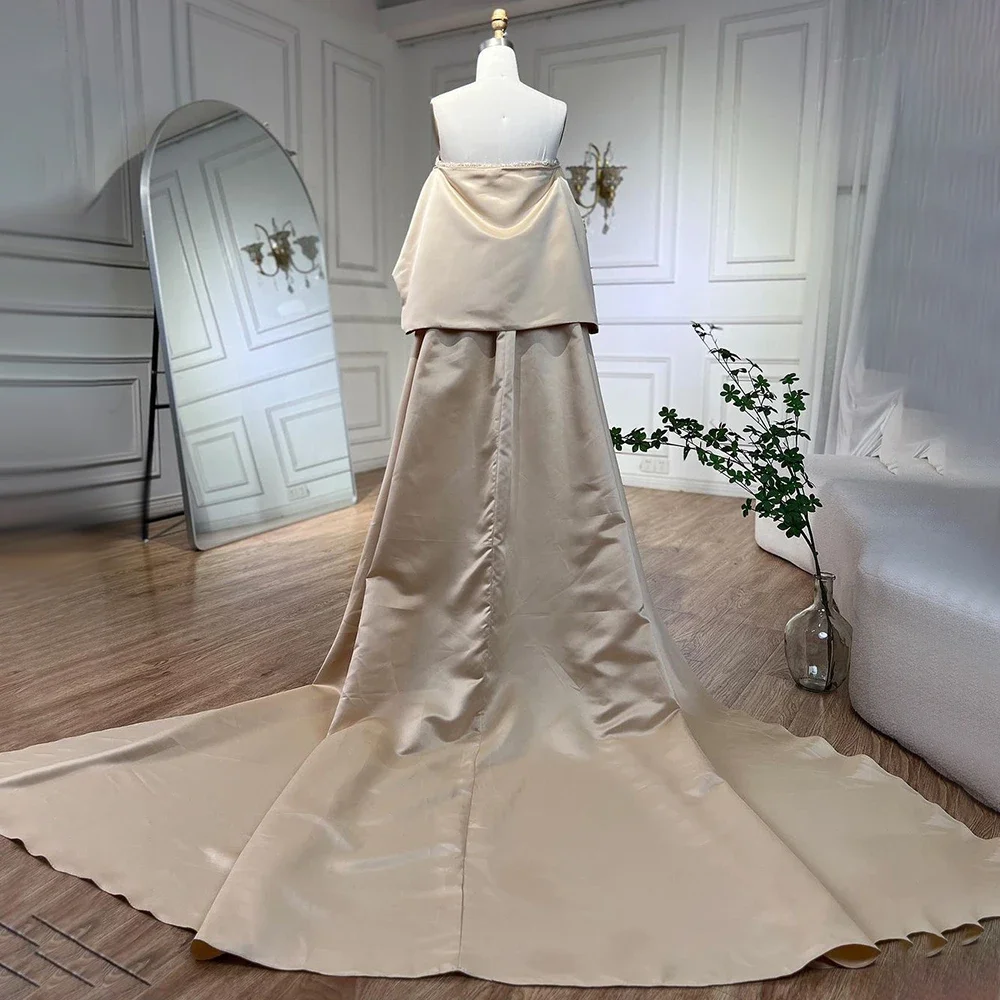 فساتين سهرة بحورية البحر باللون الأخضر من Serene Hill-Sage مخصصة، بدون حمالات، أنيقة، مثيرة، مطرزة، حفل زفاف، 2025 BLA72126 #6