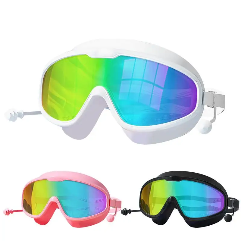 Goggles Swimming Adult Adjustable Wide View Swim Goggles HD Clarity Swimming Glasses Full Protection No Leaking Goggles For