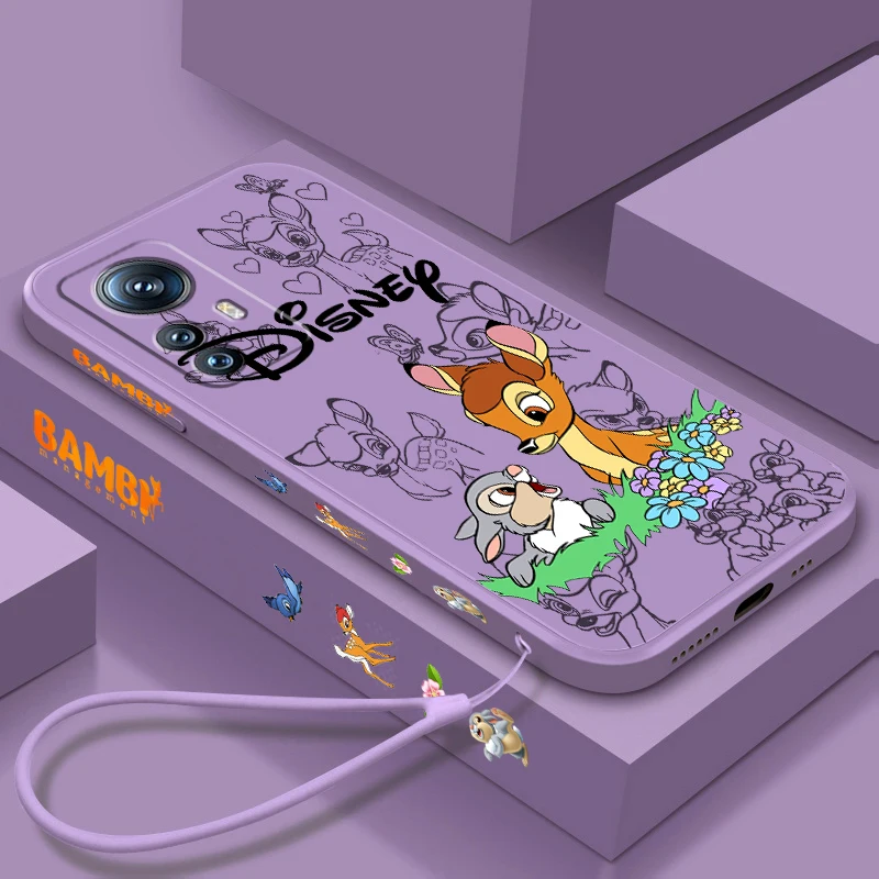 

Disney Art Bambi Fashion Cool Liquid Left Rope For Xiaomi Mi 13T 13 12T 12 11T 11i 11 A3 10T 10 9 Pro Lite Ultra 5G Back