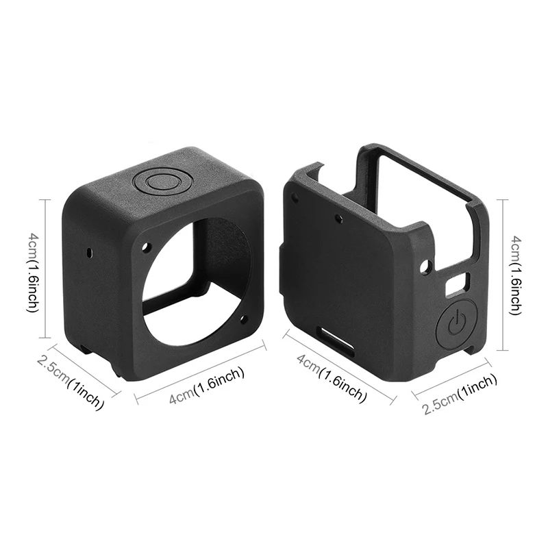 Für DJI Action 2 Split Silikon Fall Staubdicht schutzhülle Anti-scratch Abdeckung Für DJI Action 2 Kamera Zubehör (schwarz)
