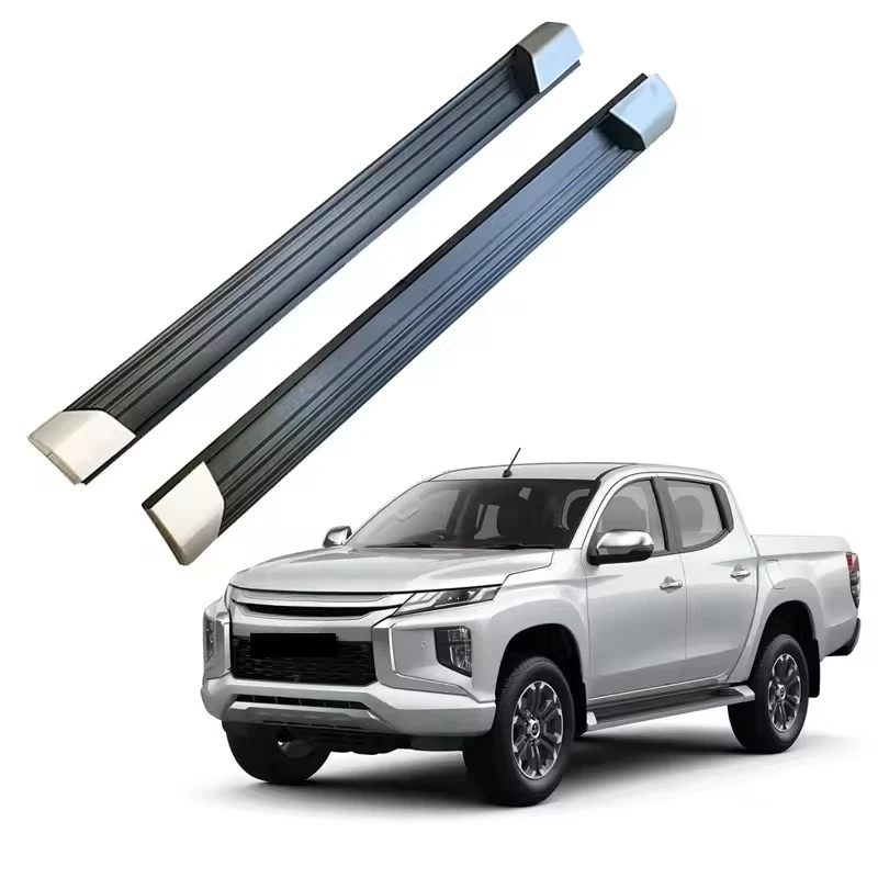 

Pickup Truck Automatic Electric Side Steps Power Running Board Aluminum Alloy Black Luxury for Triton L200 2019