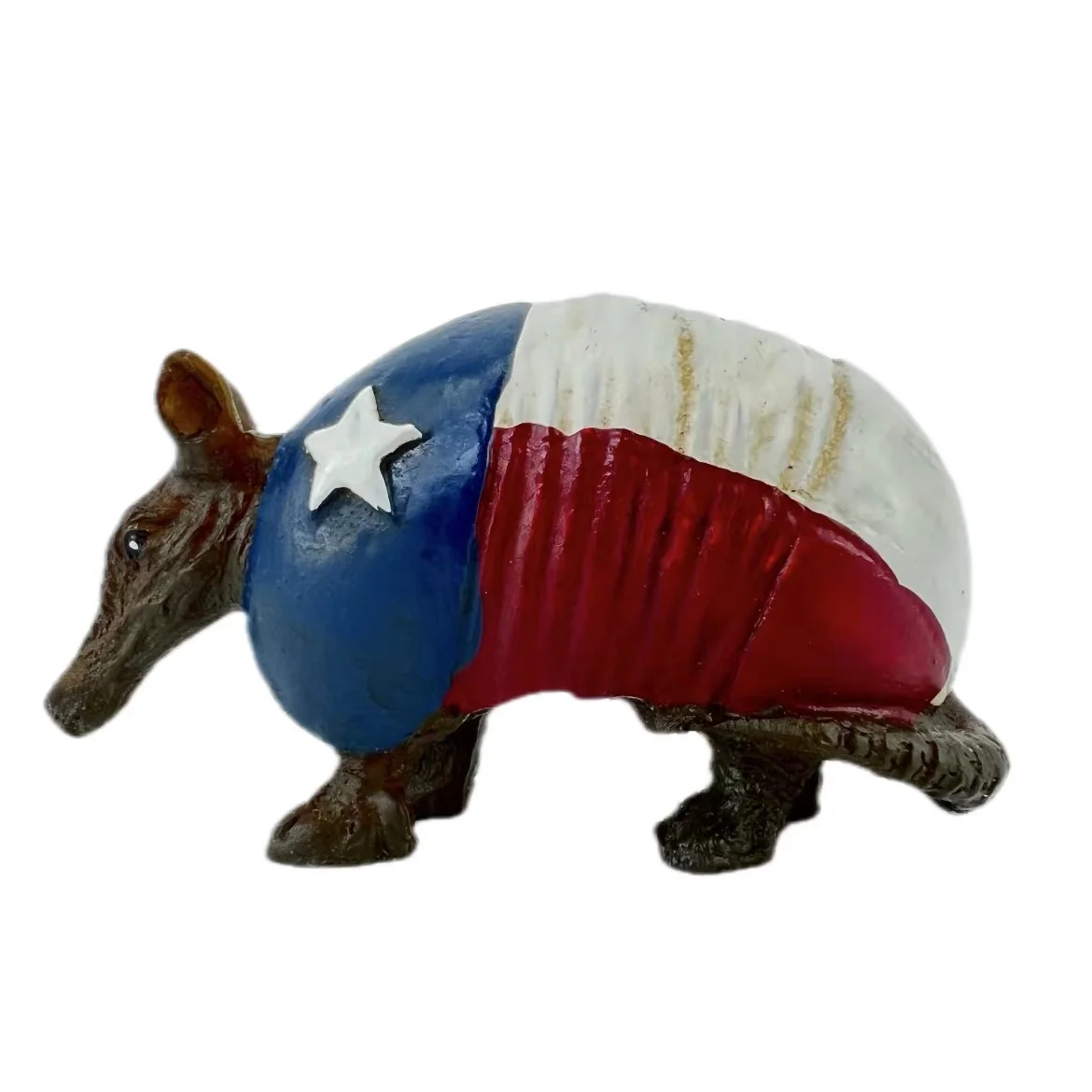 Texas State Flag Armadillo Ornament Room Decoration Souvenirs Craft Artwork 3D Resin Office Ornament