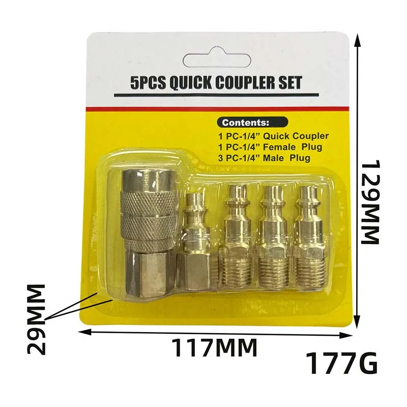 5Pcs NPT Thread Pneumatic Quick Connector Rapiditie For Air Hose Fittings Coupling Compressor Accessories Release Fitting view 2