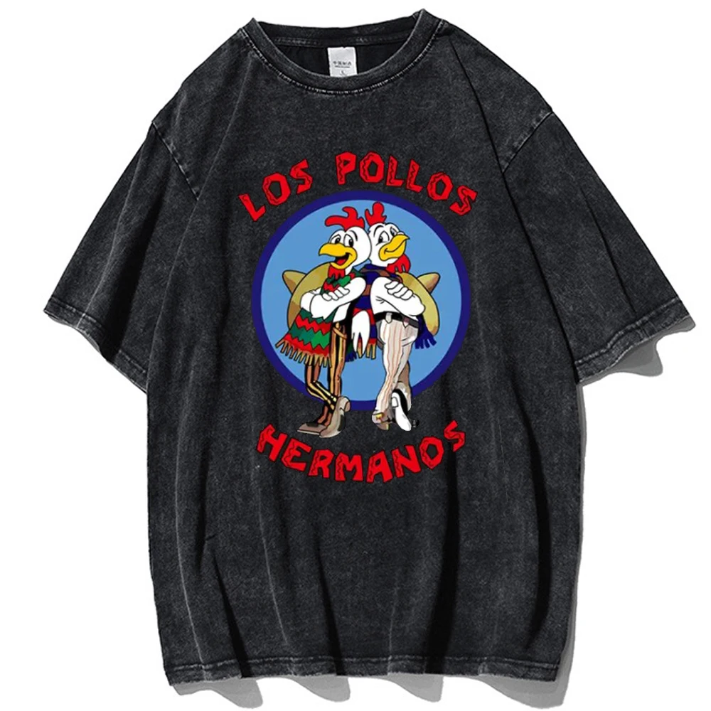 

2025 Hot Retro Washed Old Cat Cat Printed Short-sleeved Men's and Women Trendy Brand Loose and Versatile Couple Half-sleeves