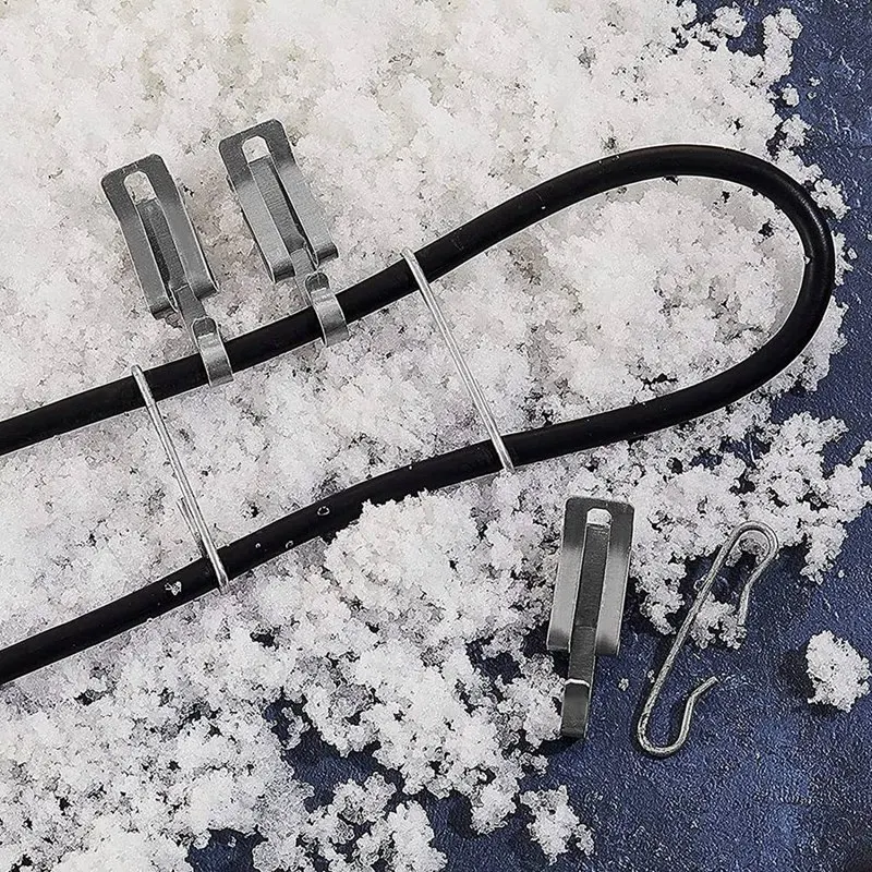 48 Pcs Heat Cable Roof Clips De Icing Cable Clips Spacers Set Cable Wire Clips Gutter Clips