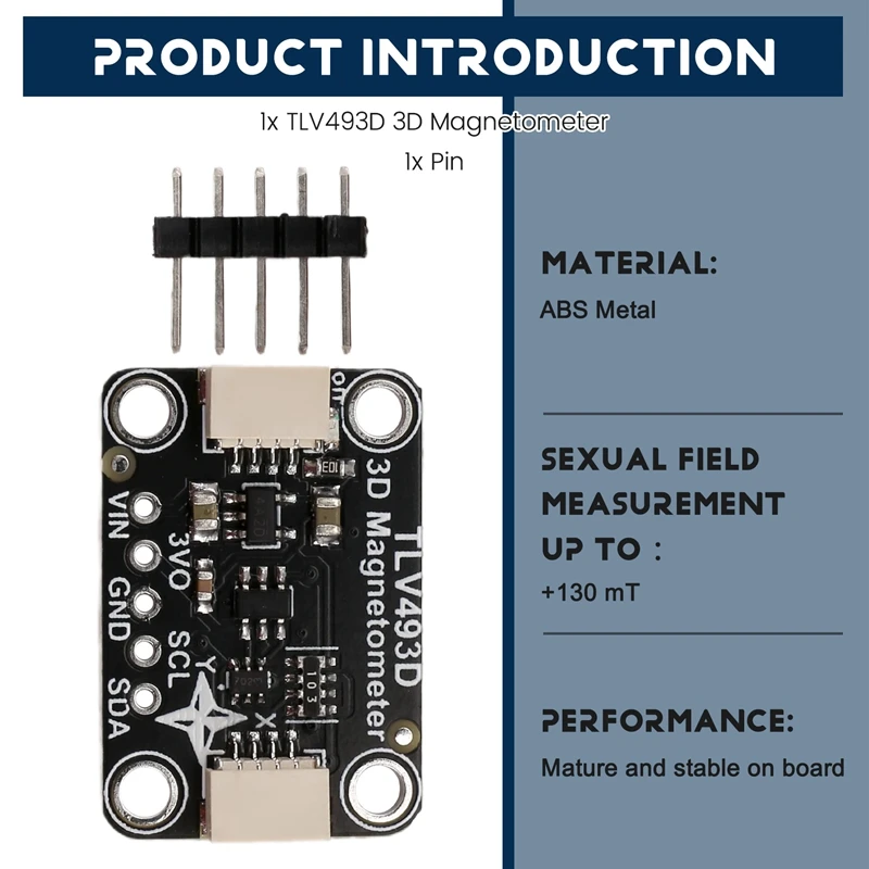 TLV493D Triple-Axis Magnetometer Module Compatible With STEMMA QT Qwiic