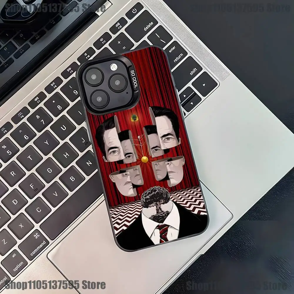 حافظة هاتف Twin Peaks Fire Walk With Me لهاتف iPhone 17,16,15,14,13,12,11,Pro,XS,Max,Plus,Mini,SE4,E غطاء أسود غير لامع مقاوم للصدمات