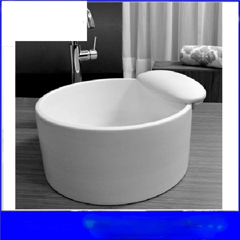 Mode nail salon hot sale foot spa massage white ceramic pedicure bowl with footrest