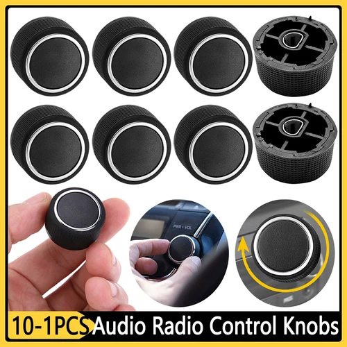 Imagen 1 del producto Perilla de Control de volumen de aire acondicionado para coche, perilla de ajuste de Radio, perilla de Control estéreo para GMC Acadia 09-13 para Buick Enclave 09-13