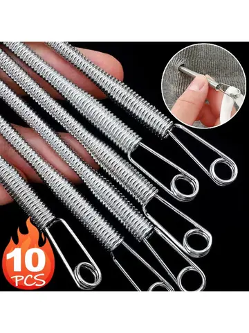 1/10Pcs Rope Threading Tool Bendable Spring Drawstring Threader Clip Drawstring Thread Multi Functional DIY Sewing Accessories
