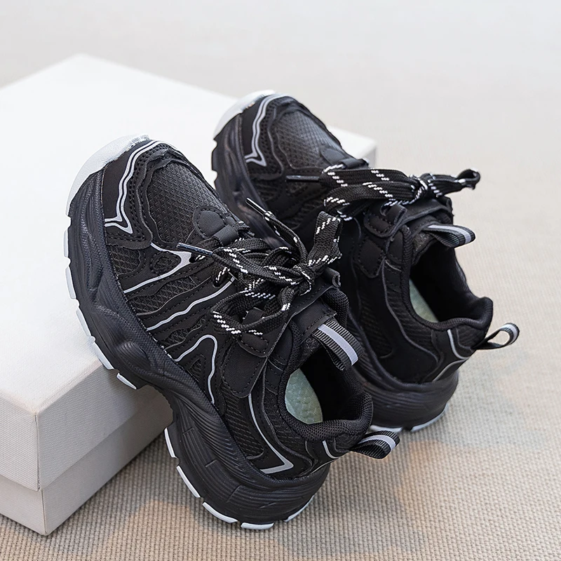 2026 Autumn New Shock-absorbing Childrens Sports Shoes Fashionable and Wear-resistant Running Shoes Rebound Stable Casual Shoes