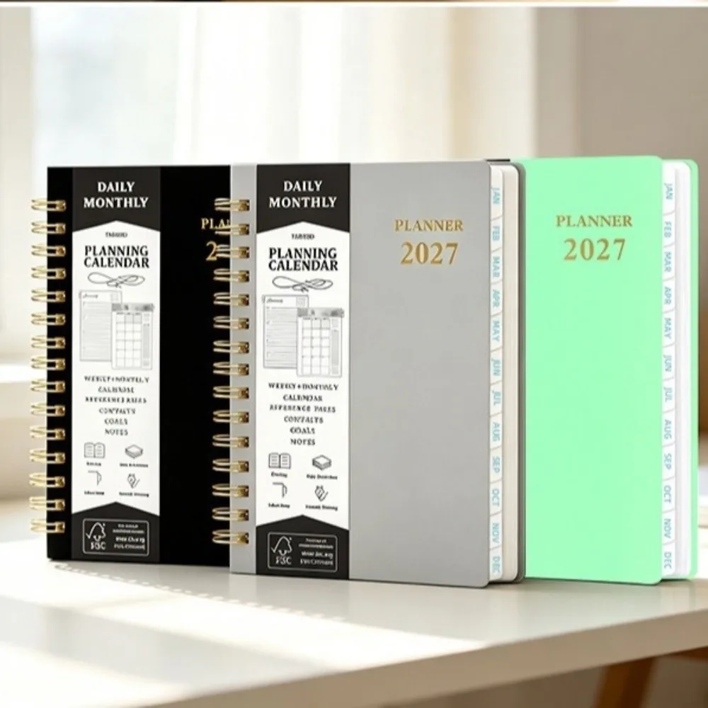 A5 2027 Yearly Planner Notebook Efficiency Thick Paper A5 Agenda Planning Notebook Simple Portable To-do List Notebook Business