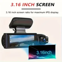 Dual Camera Car Dash Cam 1080P with IR Night Vision, Front and Rear Recording, Wide Angle & Loop Recording DVR 4