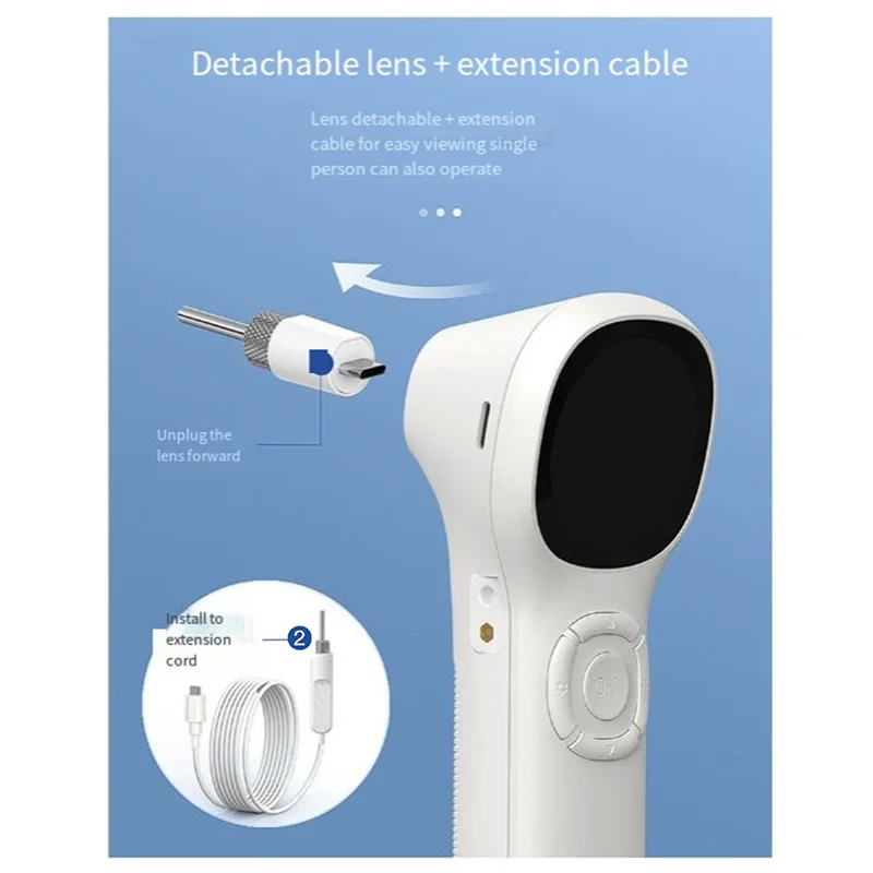 BHBD-أداة إزالة شمع الأذن كاميرا شمع الأذن 1.45 بوصة IPS 720P HD كاميرا الأذن البصرية الذكية