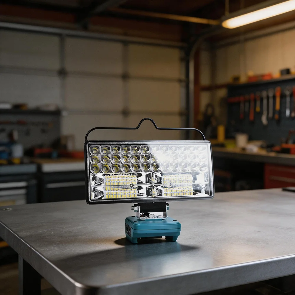 

1pc Work Light 14.4V Cordless Rechargeable Flood Light Fast Charging Portable For Workshops Vehicle Repairs