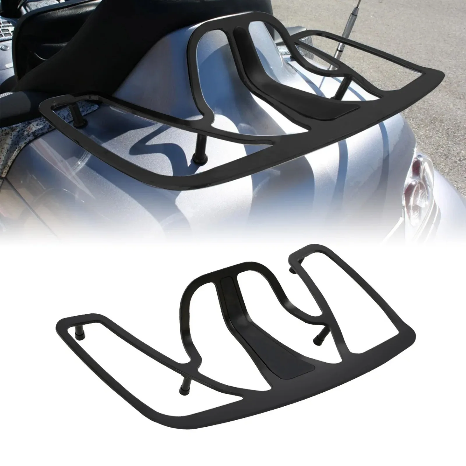 Black Trunk Top Luggage Rack Fit For Honda Goldwing 1800 GL1800 2001-2017