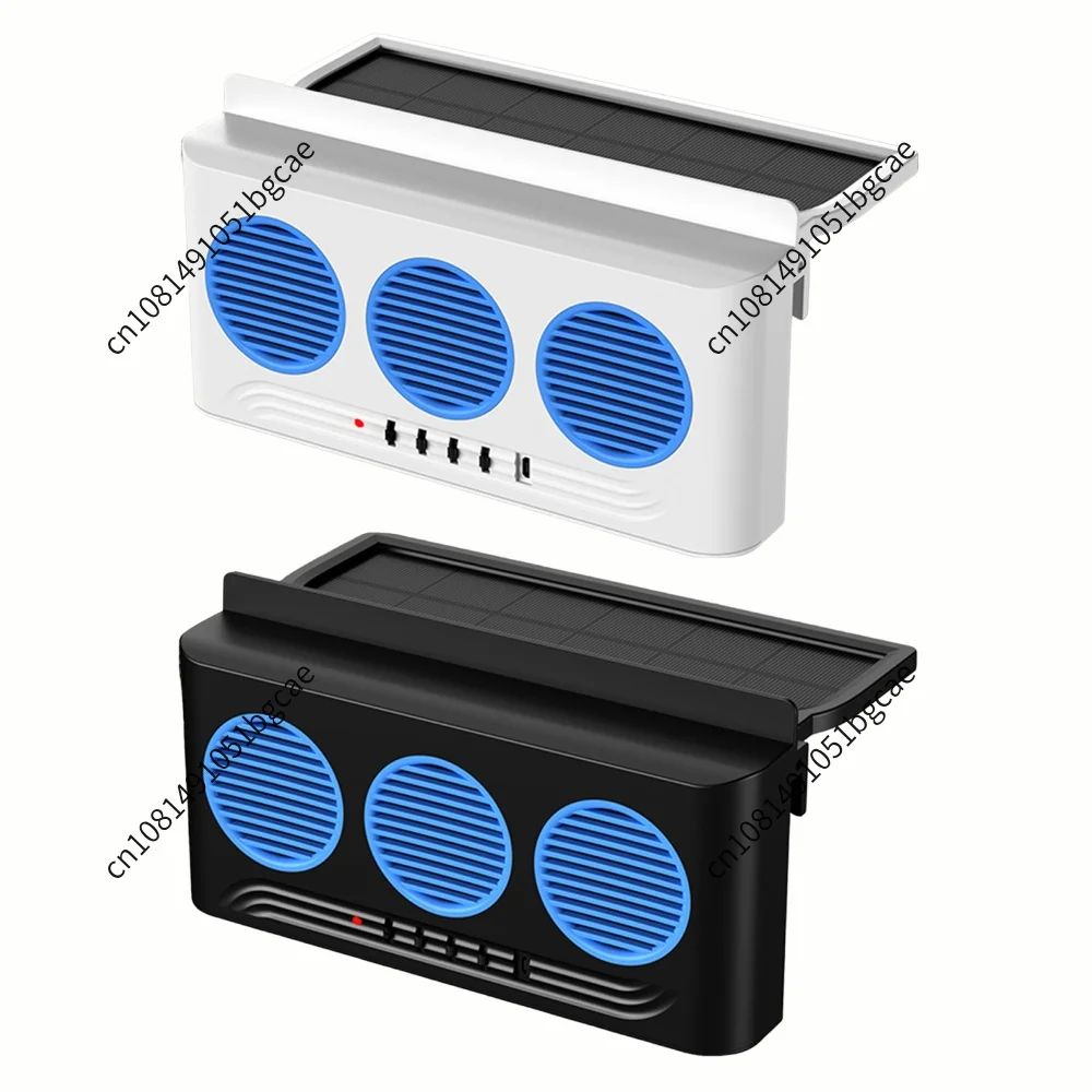 Solar Powered Car Exhaust Fan 3 Fans Car Window 5000 RPM Air Vent Radiator Vehicle Ventilation Fan for Vehicles RVs and SUVs