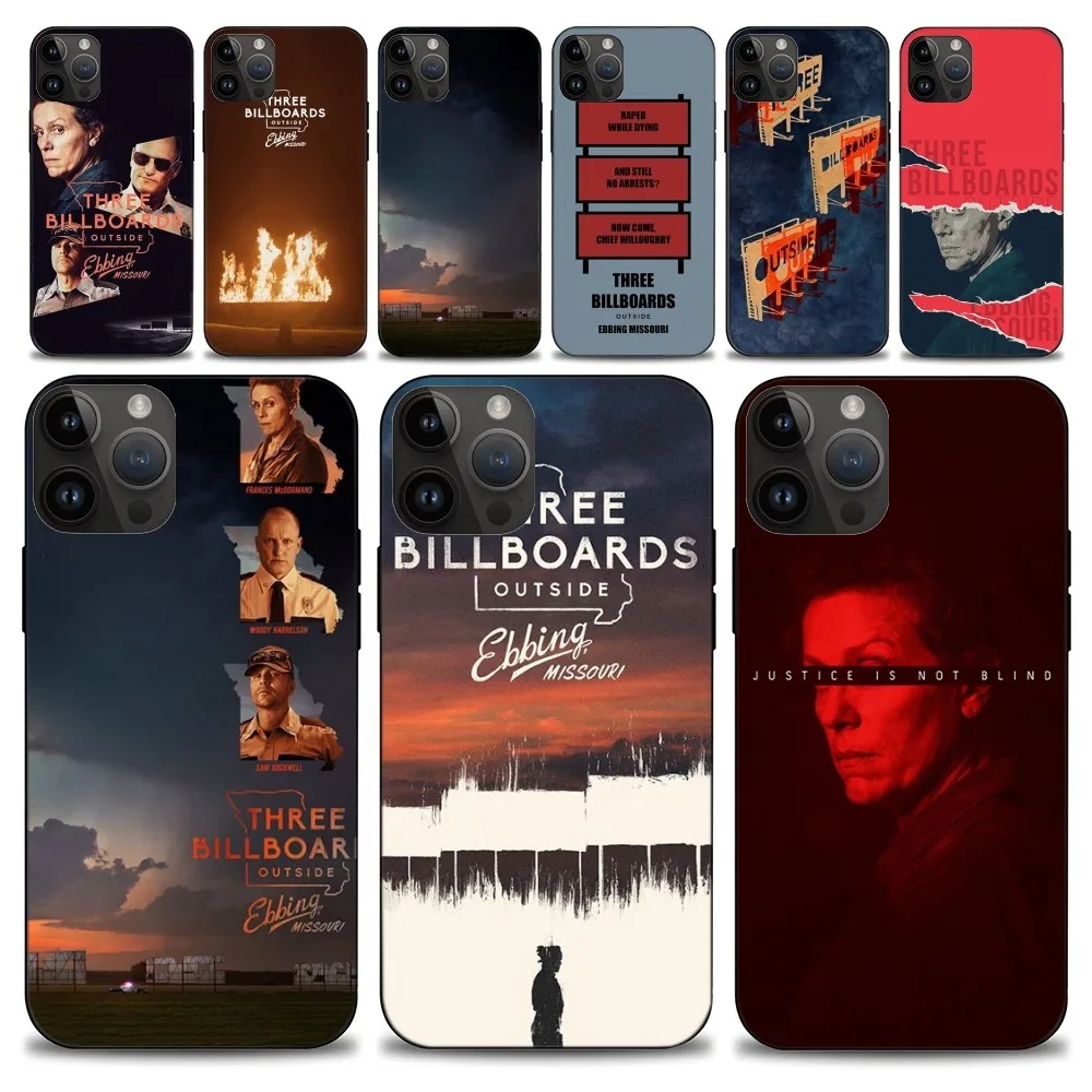 

Three Billboards Outside Ebbing Missouri Phone Case iphone15 14 13 12 11 Pro Max Mini X 7 8 Soft Case