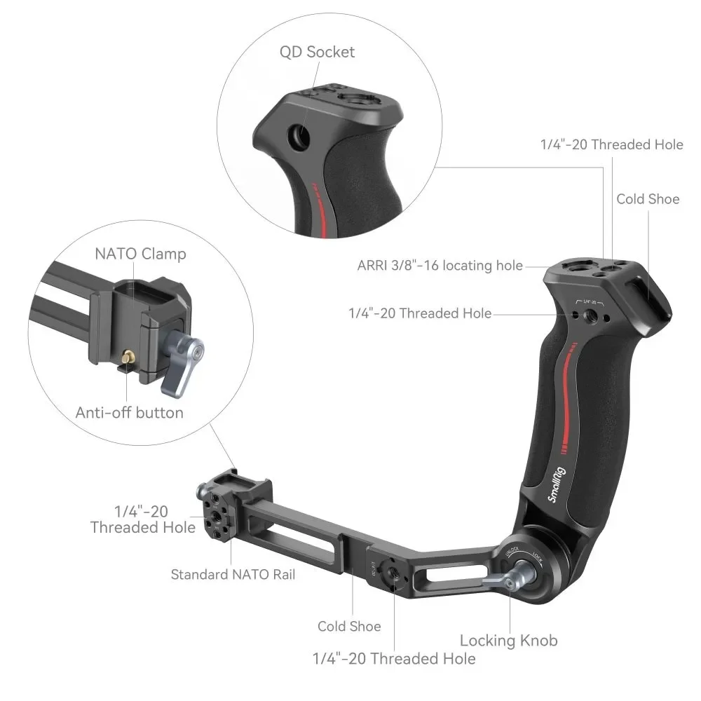 Imagem -05 - Punho de Cardan Ajustável Smallrig Dji rs Rsc rs rs Pro rs Mini rs rs Pro 3028c