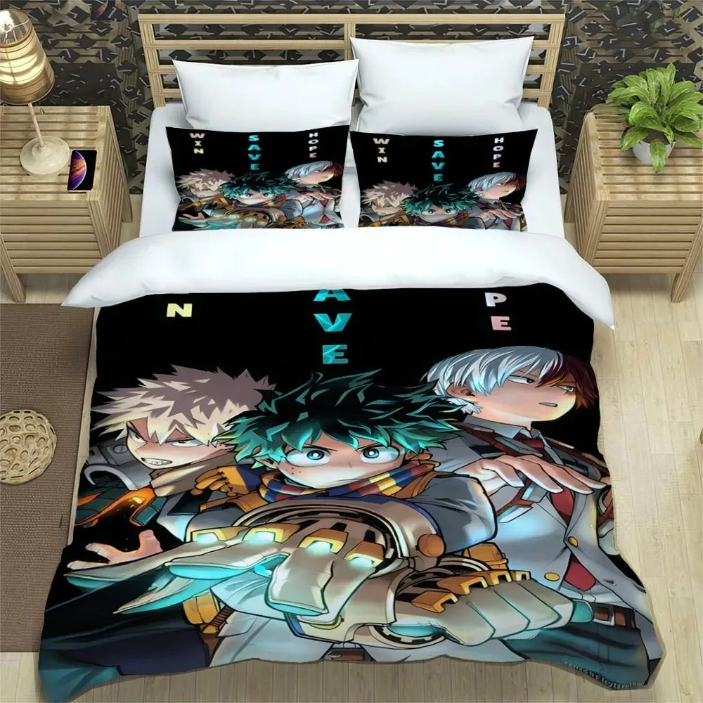 Exquisite My Hero Academia Wallpaper Digital Printing Bedding Set Duvet Cover Comforter Bed Youth Kids Girl Boys Gift