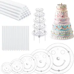 Round Cake Pan Stand DIY Craft Baking Tools Multi-Layer Support Spacer Stand Dessert Frame Kitchen Pastry Decorative Spacer