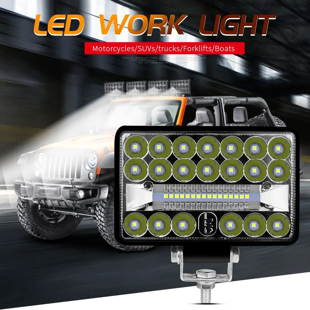 2 stücke 4 zoll 5 zoll 6 zoll LED Licht Bar Offroad Spot Flut LED Arbeit Licht für Lkw Auto boot Traktor 4x4 Atv Scheinwerfer 12 V 24 V – Detail 1