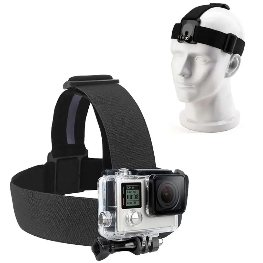 Camera Head Band Head Strap Mount Anti-slip Elastic Camera Head Strap for GoPro Hero 12 11 10 9/SJCAM/AKASO/Insta 360/DJI Osmo