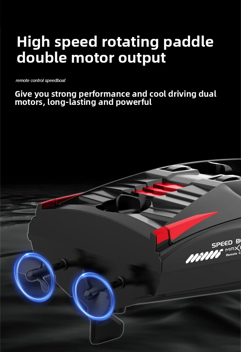 เรือบังคับวิทยุไร้สาย 2.4g ความเร็ว 15 กม./ชม. ของเล่นเด็ก เรือเร็ว ของเล่นน้ำ ของขวัญคริสต์มาส ขายส่ง