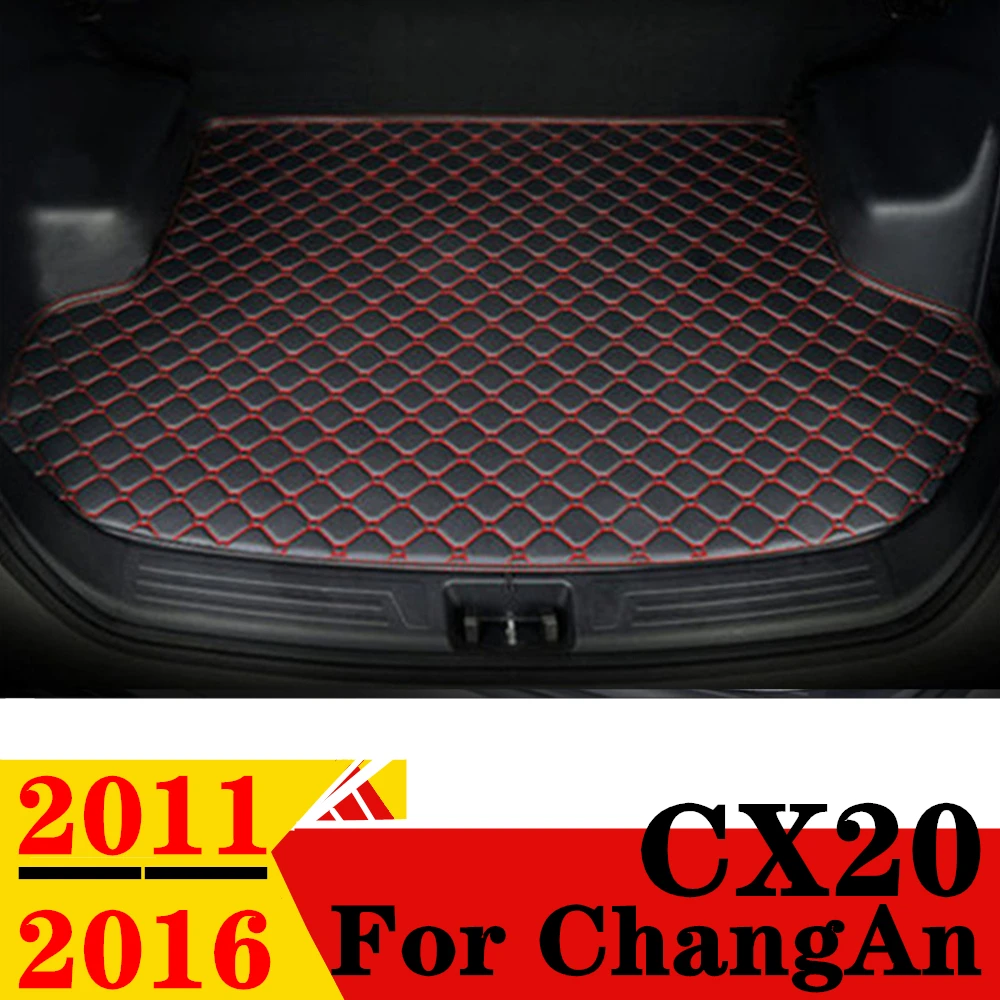 

Коврик для багажника автомобиля ChangAn CX20, 2016, 2015, 2014, 2013, 2012, 2011, плоский боковой защитный коврик для груза, подкладка, задние детали