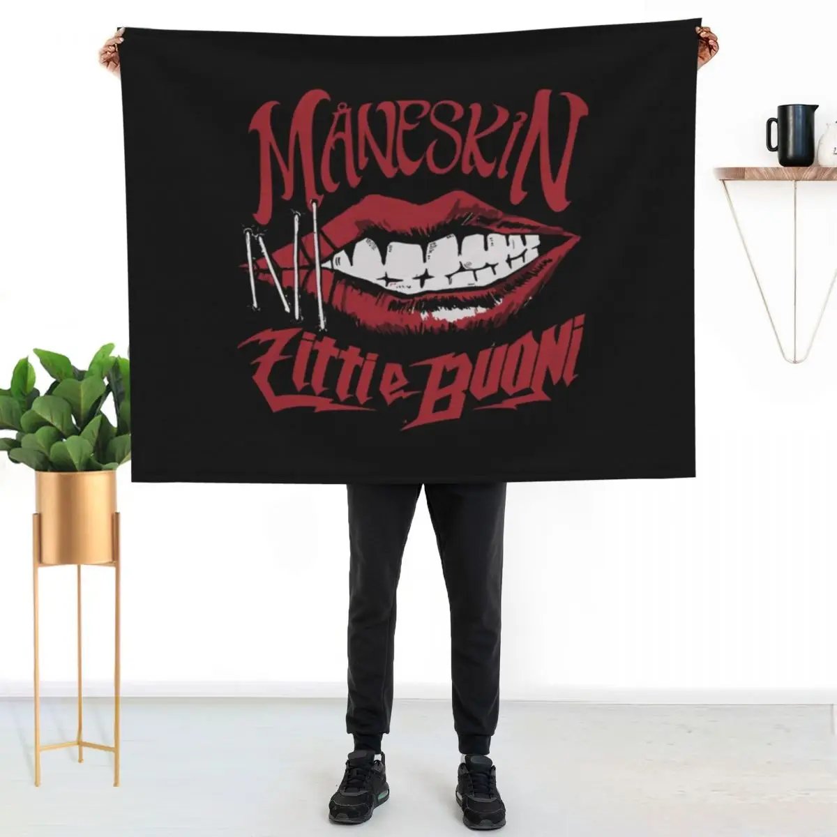Official Maneskin Band Throw Blanket Thins anime Luxury Brand warm winter Tourist Cute Blankets