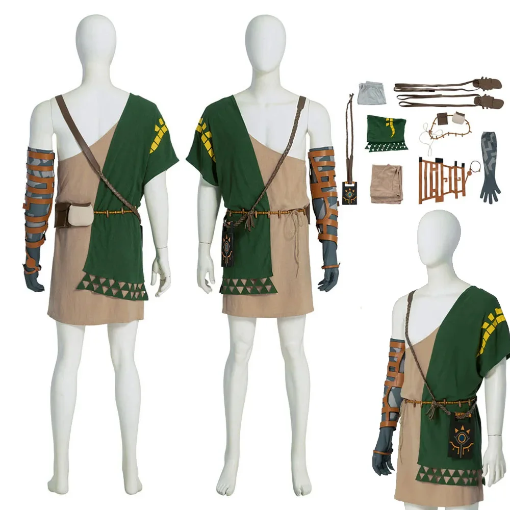 Link Cosplay Costume pour homme adulte, accessoire, manteau, veste, tenues, Halloween, carnaval, déguisement de fête, jeu de rôle imbibé