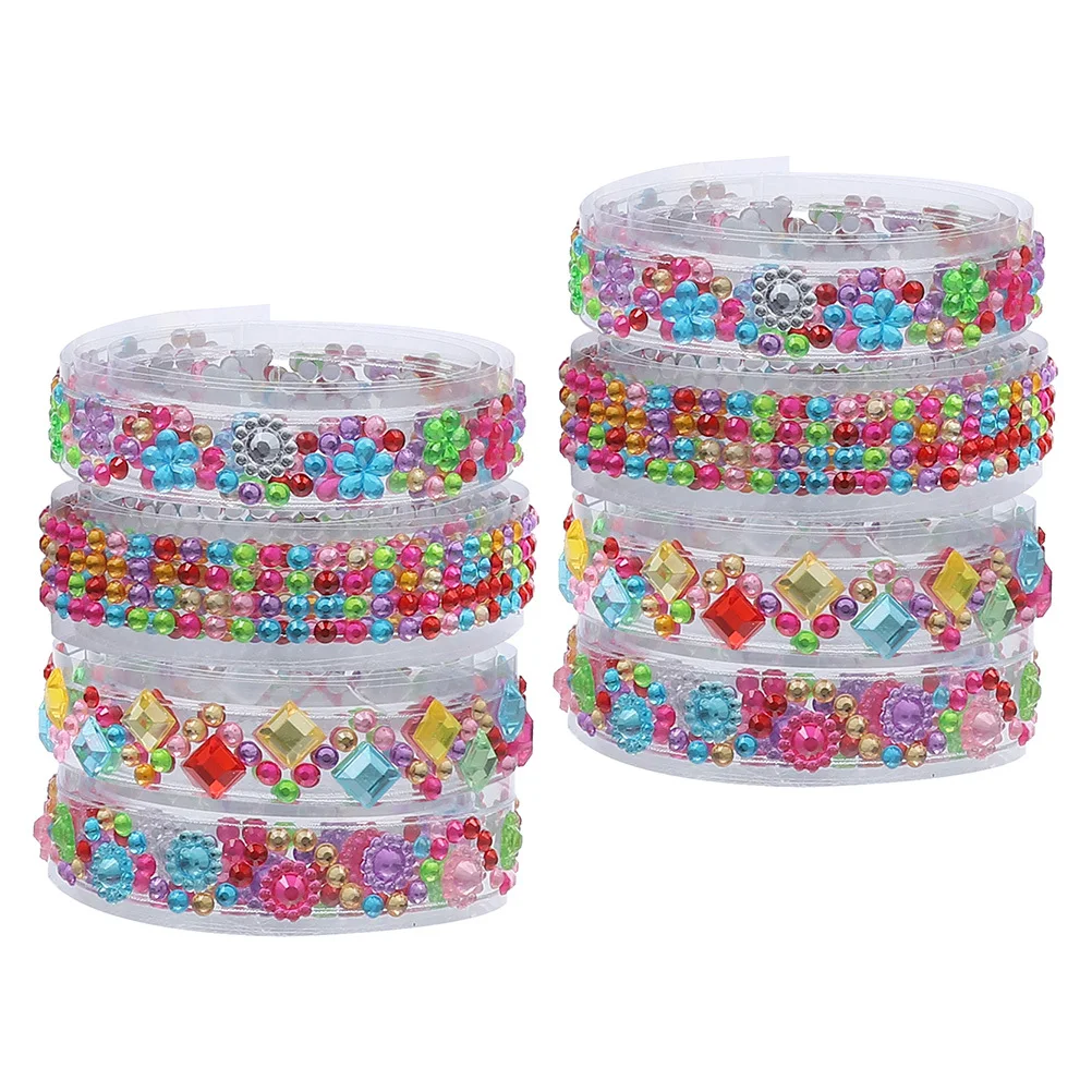 

Shiny Rhinestone Tapes Glitter Decorative Stickers Self Adhesive Craft Scrapbook Water Glass Laptop Frame Diy Gift