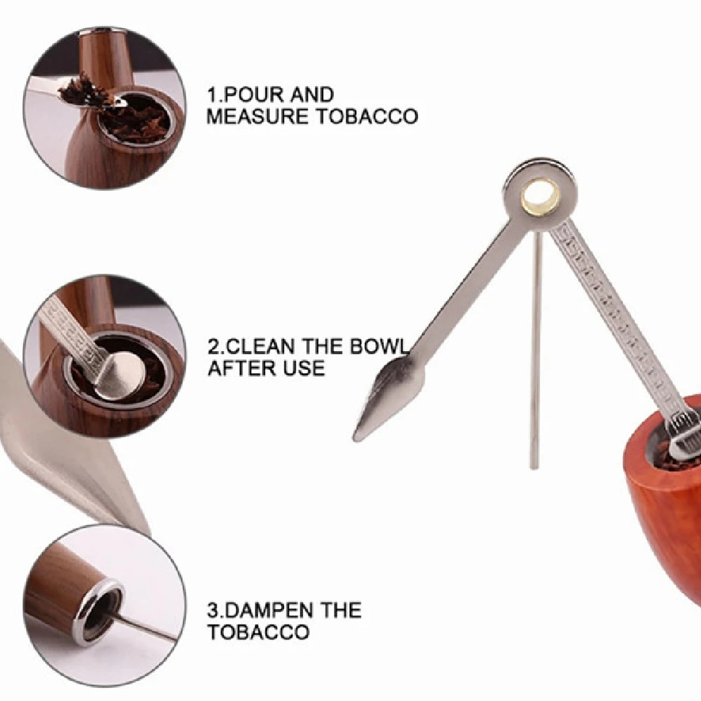 1PCS 3in1 Smoking Pipe Tool Pipe Cleaning Tool,Pipe Tamper Tool, Tobacco Pipe Tool Cleaner, Pipe Tools For Smoking Tobacco view 5