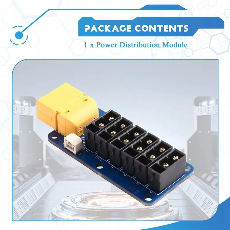 B29C-6 Channel XT30 Power Distribution Module CAN Protocol Power Splitter Board For RC Robot Remote Control