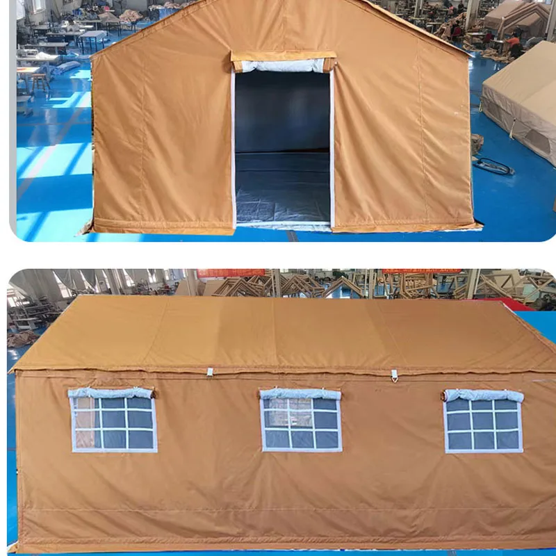 Portable 12 Square Meter Disaster Relief Bracket Tent Special Emergency Family Tent for Outdoor Rescue and Anti-Flood Measures