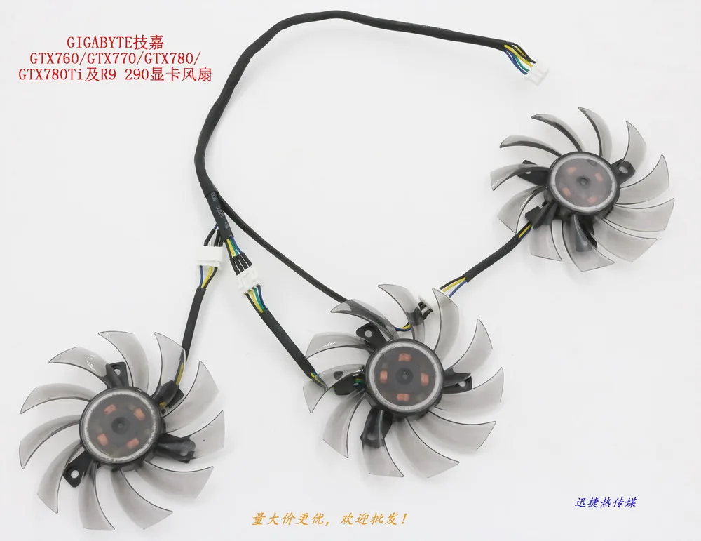 New Original for GIGABYTE GTX760 GTX770  GTX780 GTX780Ti and R9 290 Graphics Video Card Cooling Fan