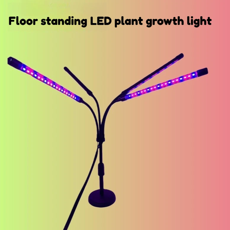 Full Spectrum Red Blue Supplement Light, Desktop LED Lamp, Timing Dimmable for Succulents & Plants