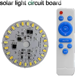 Solar Light Circuit Board Ceiling Light Replacement Led Module 3.2V 3.7V 12W Led Panel Light Board Dimmable Remote Control