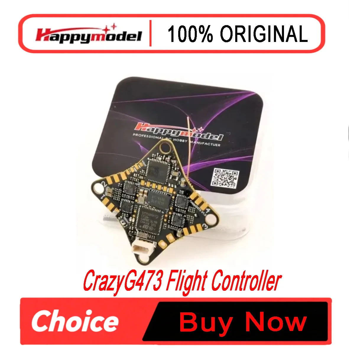 Happymodel CrazyG473 5in1 Flight Controller UART ELRS 2.4G OpenVTX 5A Bluejay ESC 400mW ICM42688P for 1S 65mm Tiny Whoop