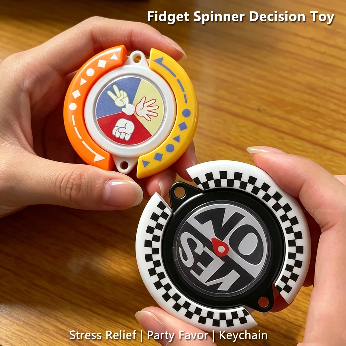 Creative Spin Wheel Keychain Rotating Decision Fidget Spinner Decision Toy Rock Paper Scissors Stress Relief Party Favor Gifts