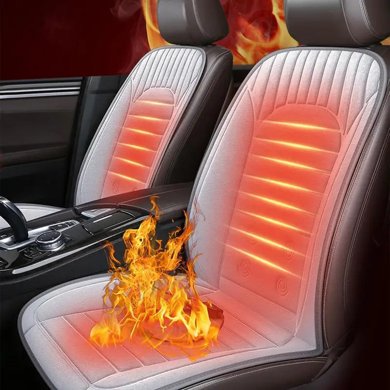 Heated Car Seat Cushion Non-slip Heating Seat Cushion 12V Winter Seat Cushion 3 Modes Warm Seat Plush Cushion For Car Workplace