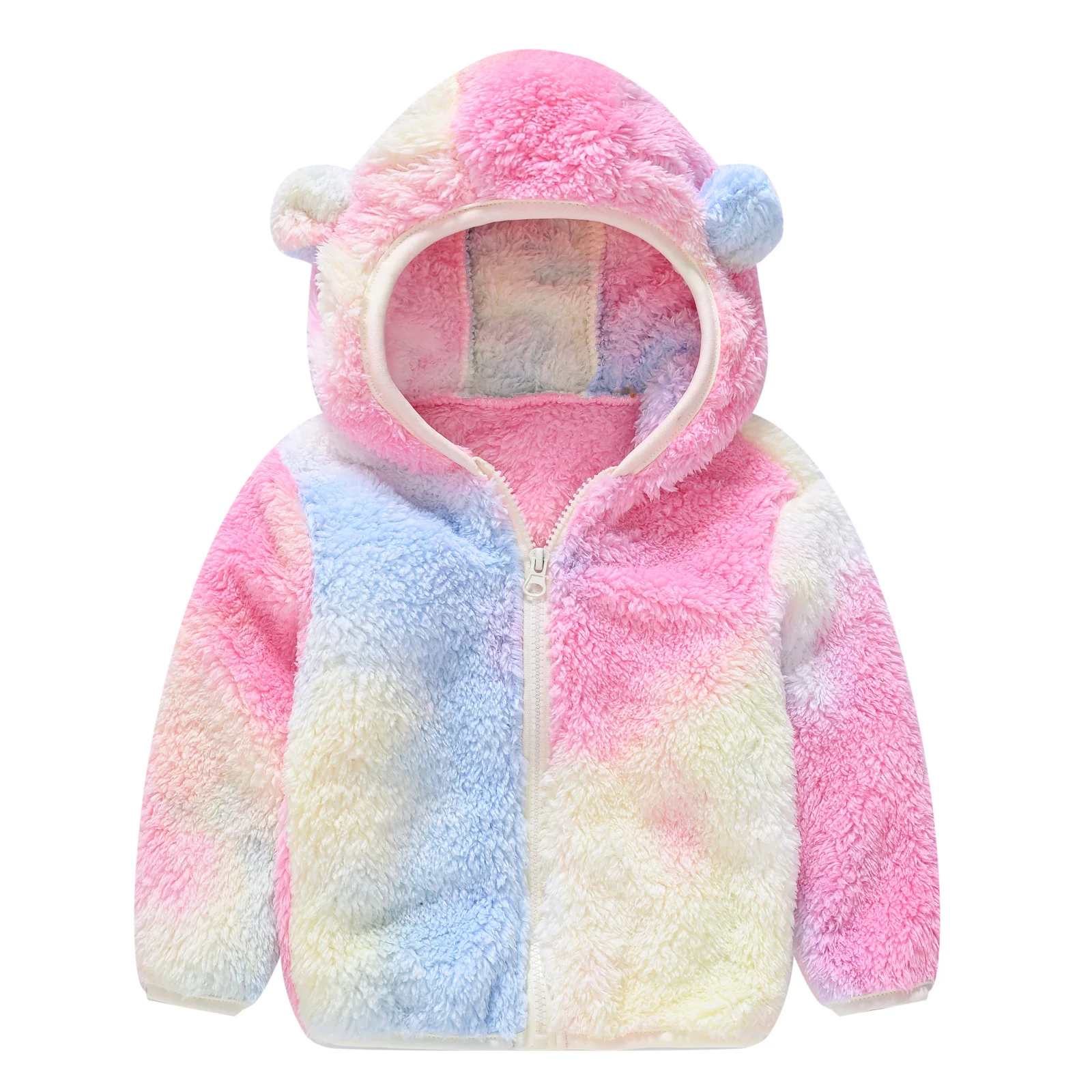 2023 Fleece Baby Girls Coats Winter Warmer Thick Boys Outfits Toddler Outerwear Bear Hoodies Overcoat Jacket Kids Blouse Zipper