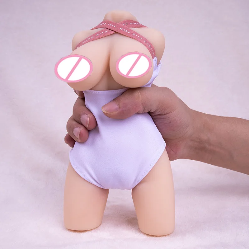 

Male Real Dual Channel Aircraft CupBoobs Half Body Doll 3D Masturbation Real Vagina Anus Doll Reverse Mold Sex Toys for Men18+