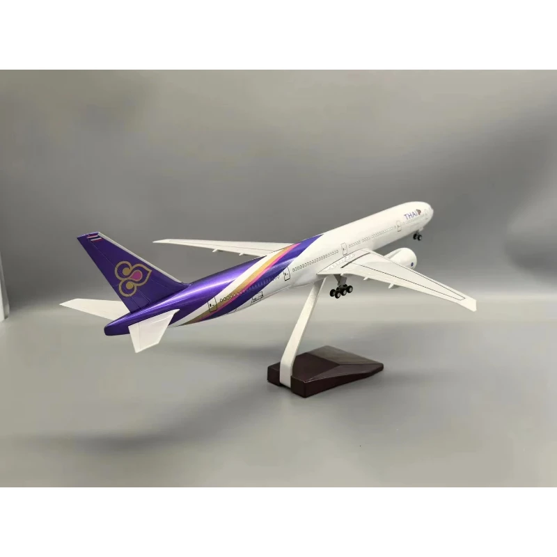 2025 جديد 1/157 مقياس 47 سنتيمتر بوينغ 777 تايلاند نموذج طائرة الراتنج الطائرة مع عجلات معدات الهبوط جمع عرض هدية #5