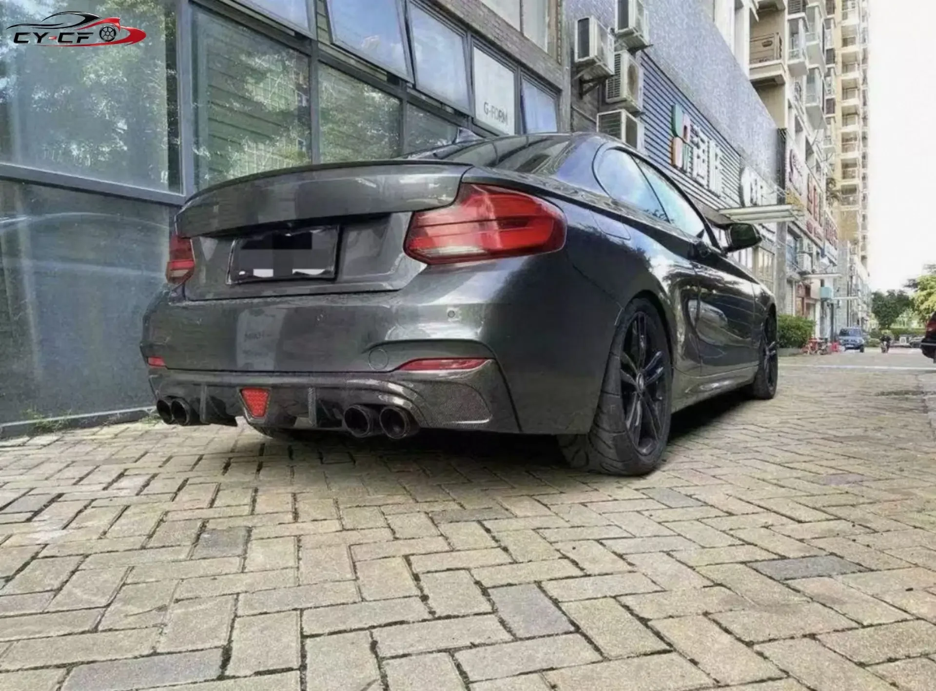 Carbon Fiber /FRP Car Rear Bumper Lip Diffuser for BMW F22 F23 M Sport Coupe Convertible 2013-2017 M235i M240i Rear Diffuser Lip